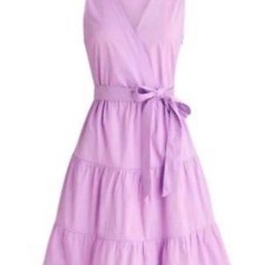 J.Crew purple dress with cute belt.Size 2 In Woman’s🌷